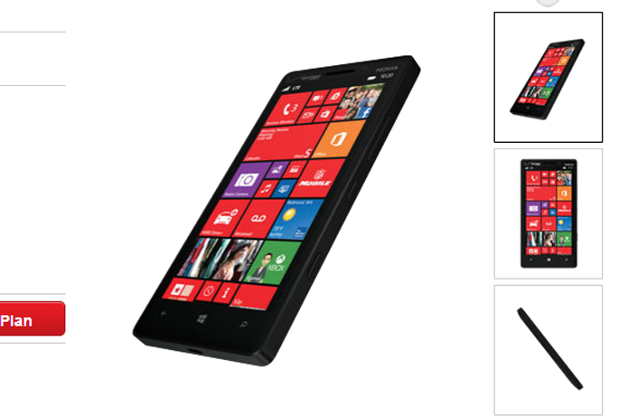 Nokia Lumia Icon ou 929 terá processador quad-core Snapdragon 800 e câmera de 20 megapixels (Foto: Reprodução/Verizon)