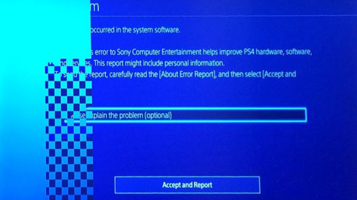 Novo erro do PlayStation 4 apresenta defeito gráfico na tela (Foto: GamingBolt)