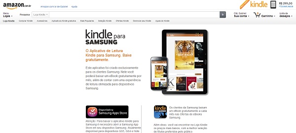  Application has been resized for Samsung Devices (Photo: Reproduction / Kindle 