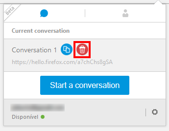 Conversas são apagadas a partir da tela principal do aplicativo (foto: Reprodução/Firefox)