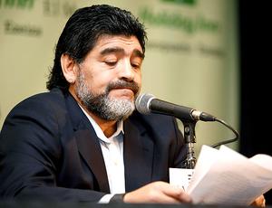 Maradona durante coletiva