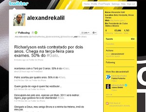Twitter Alexandre Kalil Atlético-MG