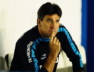 Renato Gaúcho na partida do Grêmio (Foto: RBS)