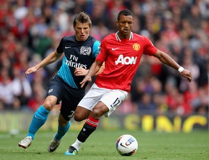Arshavin e Nani, Manchester United x Arsenal (Foto: Getty Images)