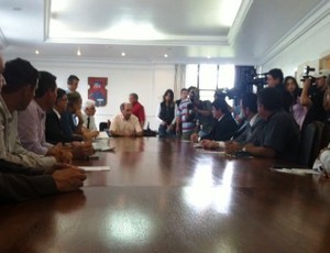 Reunião do Paraná Clube para definição da Séria Prata (Foto: Gabriel Hamilko/Globoesporte.com)