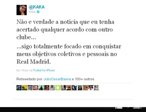 Kaká twitter Real Madrid (Foto: Reprodução / Twitter)