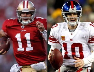 Montagem NFL - Alex Smith x Eli Manning (Foto: Getty Images)