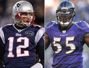 Montagem NFL - Tom Brady x Terrell Suggs (Foto: Getty Images)