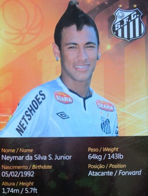 Card Neymar (Foto: Adilson Barros / Globoesporte.com)