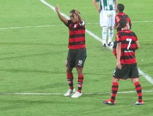 Ronaldinho gol Flamengo x América-MG (Foto: Richard Souza / Globoesporte.com)