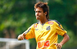 Neymar no treino do Santos (Foto: Ricardo Saibun / Site Oficial do Santos)