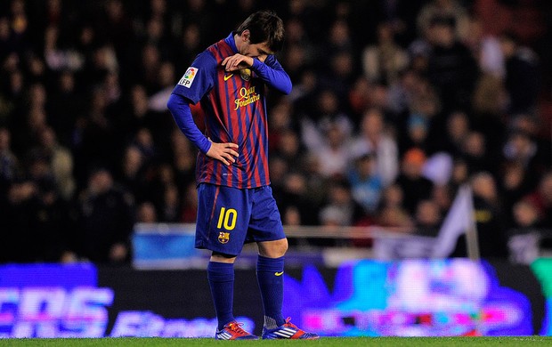Messi, Valencia x Barcelona (Foto: AFP)