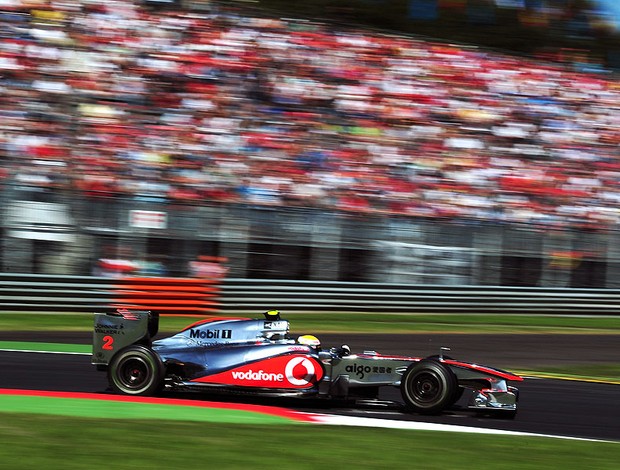 Hamilton no treino classificatório de Monza