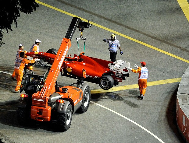 carro quebrado Massa treino GP Cingapura