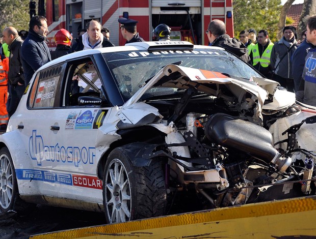kubica acidente carro  resgate fórmula 1 (Foto: AP)
