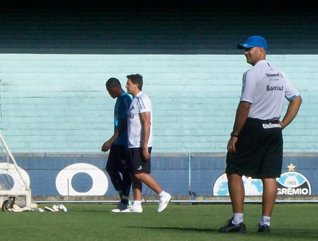 Renato Gaúcho e Paulão, do Grêmio (Foto: Eduardo Cecconi/Globoesporte.com)