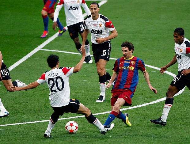 Messi na partida do Barcelona contra o Manchester na final da Liga (Foto: Reuters)