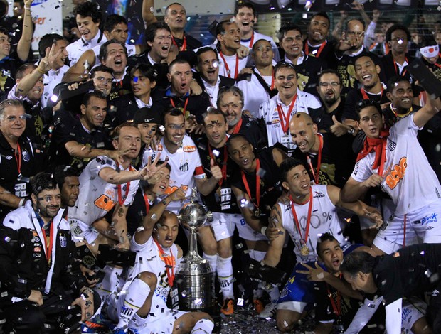 Jogadores Santos comemoração Libertadores (Foto: Reuters)
