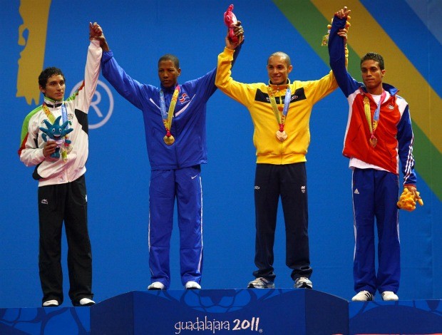 pódio taekwondo até 58 kg Jogos Pan-Americanos (Foto: Luiz Pires/VIPCOMM)