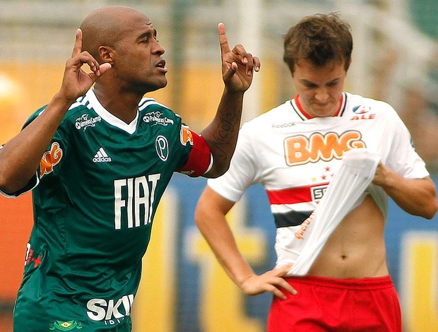 Marcos Assunção comemora gol do Palmeiras contra o São Paulo (Foto: Rodrigo Coca / Ag. Estado)