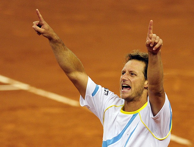 David Nalbandian tênis Copa Davis final duplas Argentina (Foto: AFP)