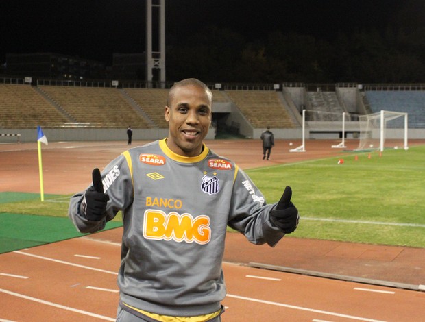 Atacante Borges, do Santos, em treino no Japão (Foto: Divulgação / Santos FC)