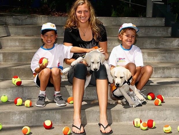 Petra Kvitova tênis Australian Open filhotes (Foto: Getty Images)