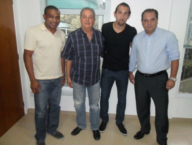 César Sampaio, Roberto Frizzo, Hernán Barcos e Edivaldo Frasson, do Palmeiras (Foto: divulgação / Palmeiras)