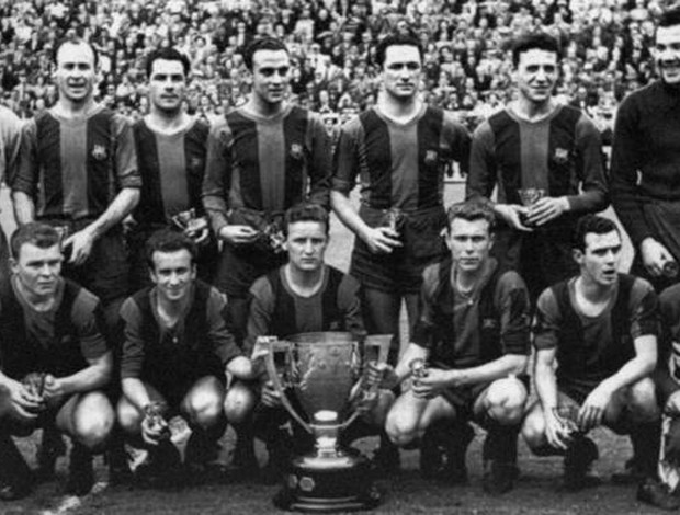 barcelona 1950-53 (Foto: Divulgação/ Site oficial Barcelona)