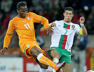 Drogba jogo Costa do Marfim contra Portugal