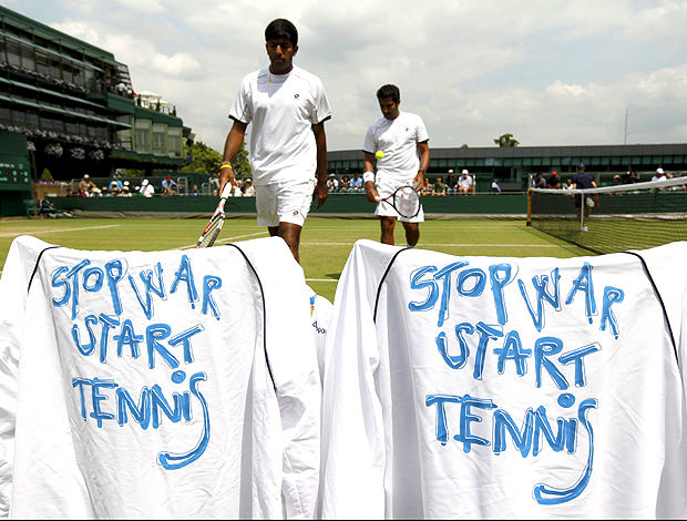 Rohan Bopanna Aisam-Ul-Haq Qureshi Wimbledon dupla guerra tênis