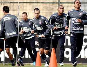 Jorge Henrique e Danilo, treino Corinthians
