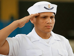 Edinanci Silva na Marinha durante os Jogos Militares
