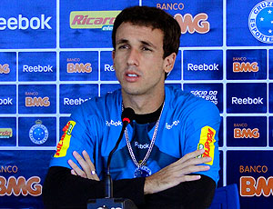 Thiago Ribeiro durante coletiva do Cruzeiro