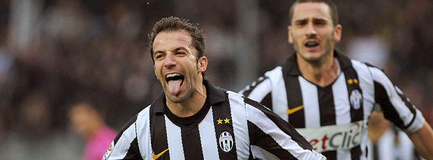 Del Piero comemora gol do Juventus
