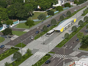 Sistema BRT em Cuiabá (Foto: Divulgação)