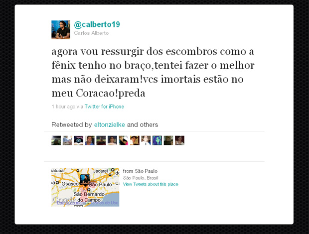 reprodução twitter carlos alberto  (Foto: Divulgação / Twitter)