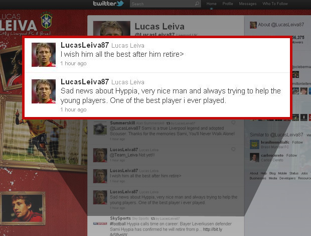 reprodução twitter lucas liverpool (Foto: Divulgação / Twitter)