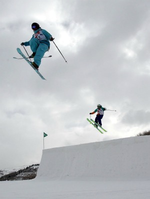 Esqui  slopestyle Copa do Mundo de Utah (Foto: Getty Images)
