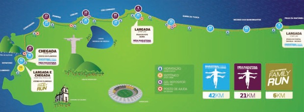 Percurso Maratona do RIo corrida (Foto: Reprodução / site oficial)