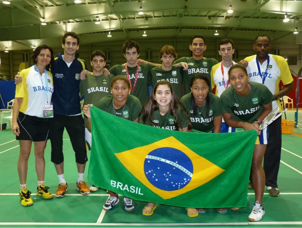 Badminton equipe brasileira no Pan-Americano Júnior (Foto: Divulgação)