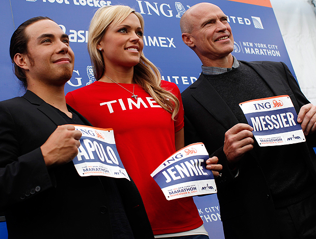 Apolo Ohno Jennie Finch Mark Messier maratona Nova York (Foto: Reuters)