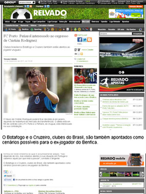 Imprensa portuguesa aponta interesse de Cruzeiro e Botafogo (Foto: Arte / Globoesporte.com)