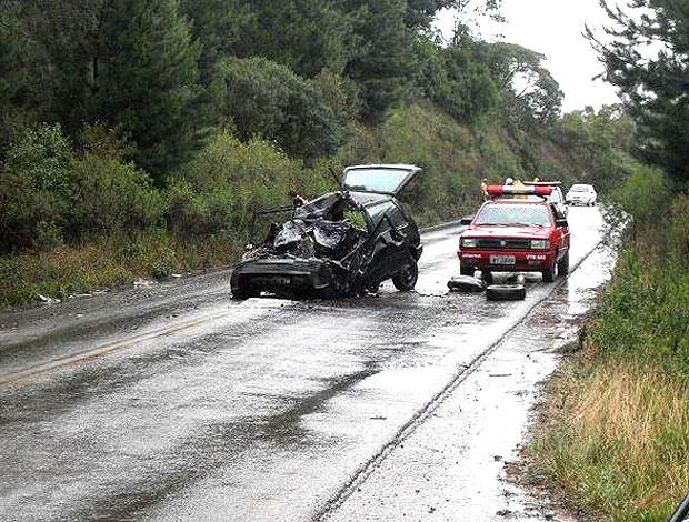 Catê sofre acidente fatal (Foto: Corpo de Bombeiros Voluntários de Antônio Prado / Divulgação)