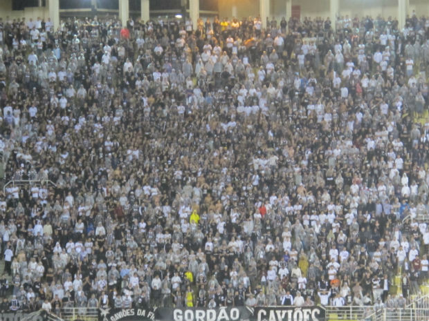 Torcida do Corinthians pede a saída de Adriano (Foto: Carlos Augusto Ferrari / globoesporte.com)