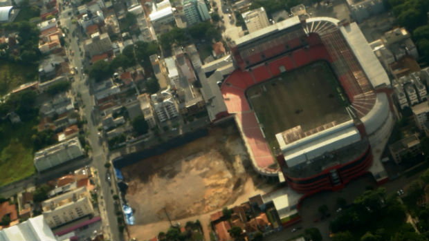 Arena da Baixada, vista aérea (Foto: Julian Fleury Rocha/Arquivo pessoal)