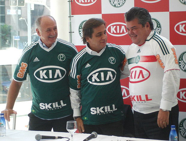 Felipão Arnaldo Tirone José Luiz Gandini camisa Palmeiras (Foto: Daniel Romeu / Globoesporte.com)