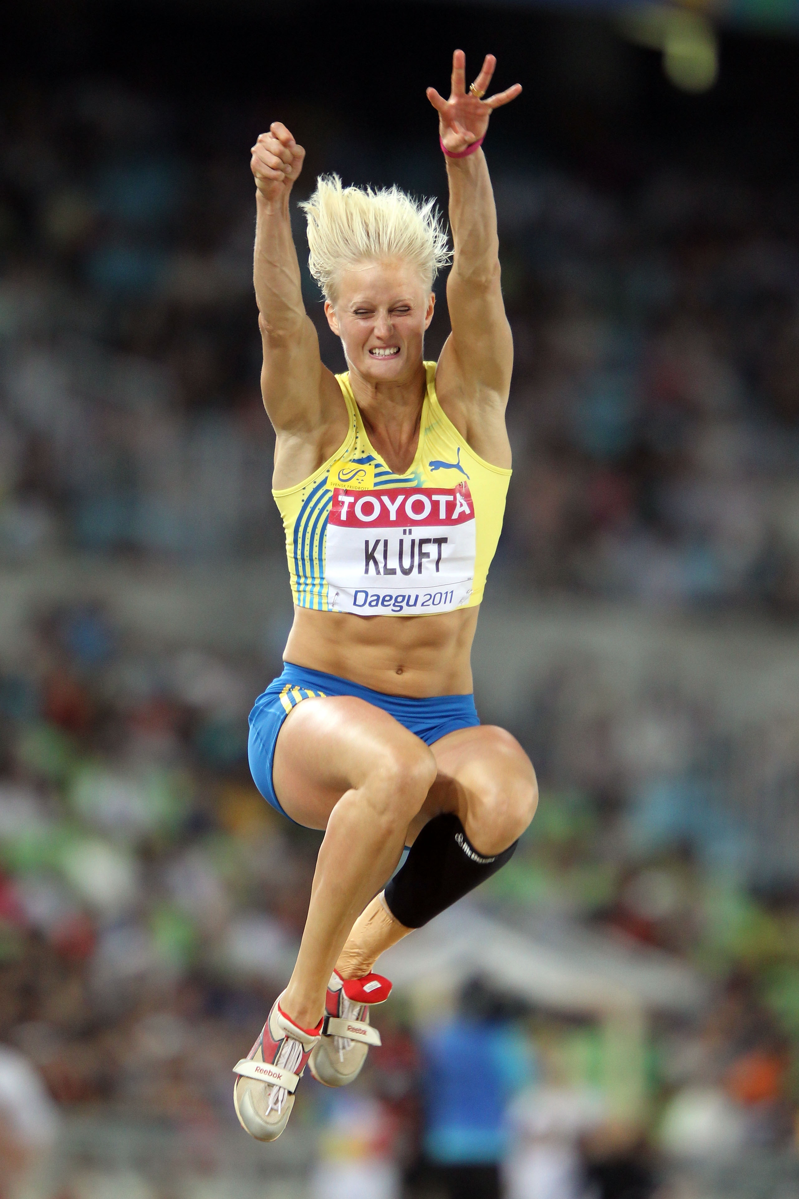 Musa sueca do salto triplo, Carolina Kluft está fora de Londres-2012