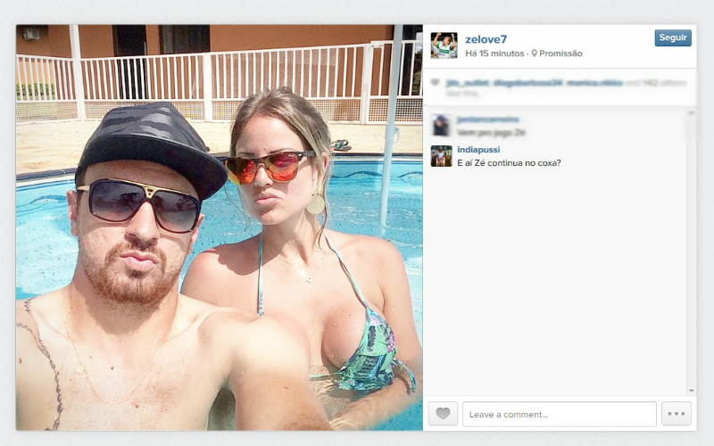 Com futuro incerto, Zé Love curte as férias em piscina ao lado da ... - Globo.com
