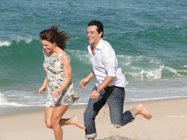 Diana e Mauro na praia